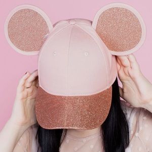 NWT Cakeworthy Rose Gold Mickey Mouse Hat
